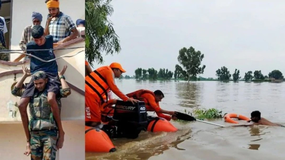 Punjab में Flood Relief Operations तेज़: अब तक 11,330 लोग Rescued, 4,729 को मिला Camps में Sheltere