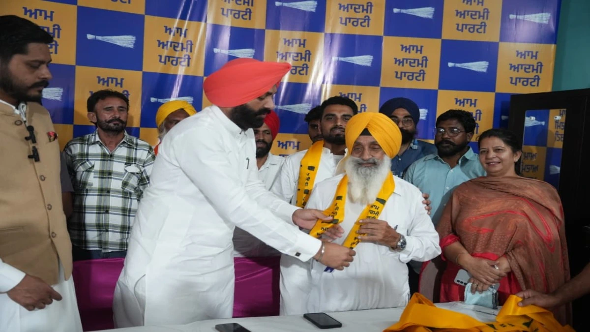 Tarn Taran में Akali Dal को बड़ा झटका — मौजूदा Sarpanch Jashandeep Singh साथियों समेत ‘AAP’ में शामिल