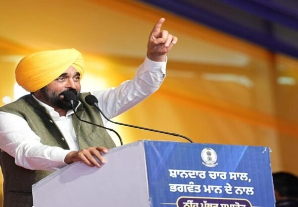 मोगा में CM ने दी विकास परियोजनाओं की  सौगात:50 बेड के अस्पताल का शिलान्यास, स्कूल ऑफ एमिनेंस की रखी नींव