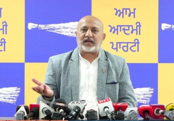 PRTC की बसों के कलर पर AAP का पलटवार:बलतेज पन्नू बोले- 2016 में आकाली दल ने ग्रामीण बसों का करवाया था यही कलर